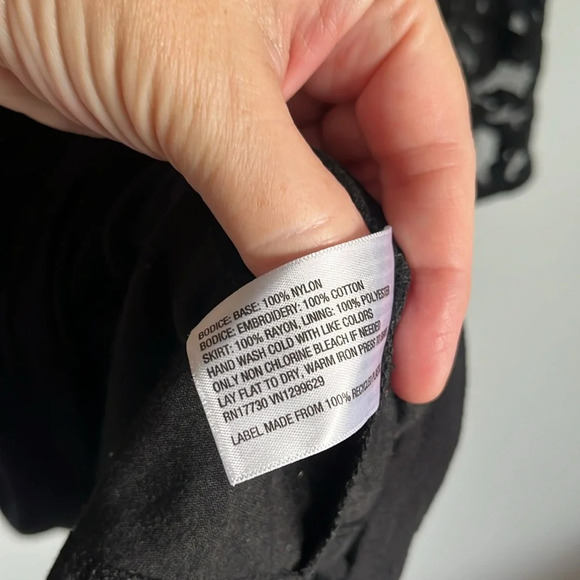 Black Lace Bell Sleeve Dress, boho black dress size small - Picture 5 of 5